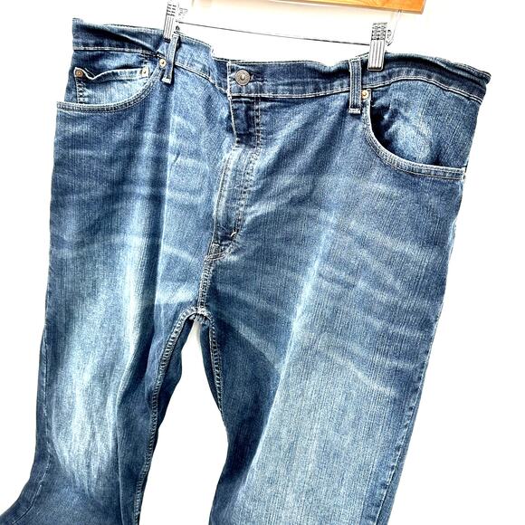 Levi's 559 Jeans Mens 44x30 (46x30 Actual) Relaxed Straight Blue Faded Denim - Picture 3 of 7